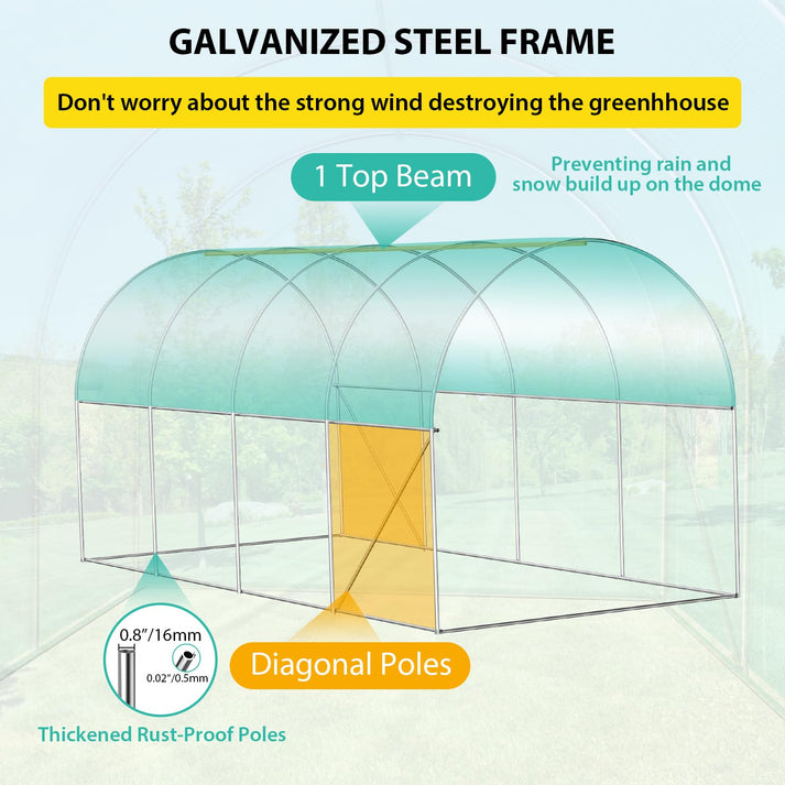 Estructura de tubos galvanizados reforzados